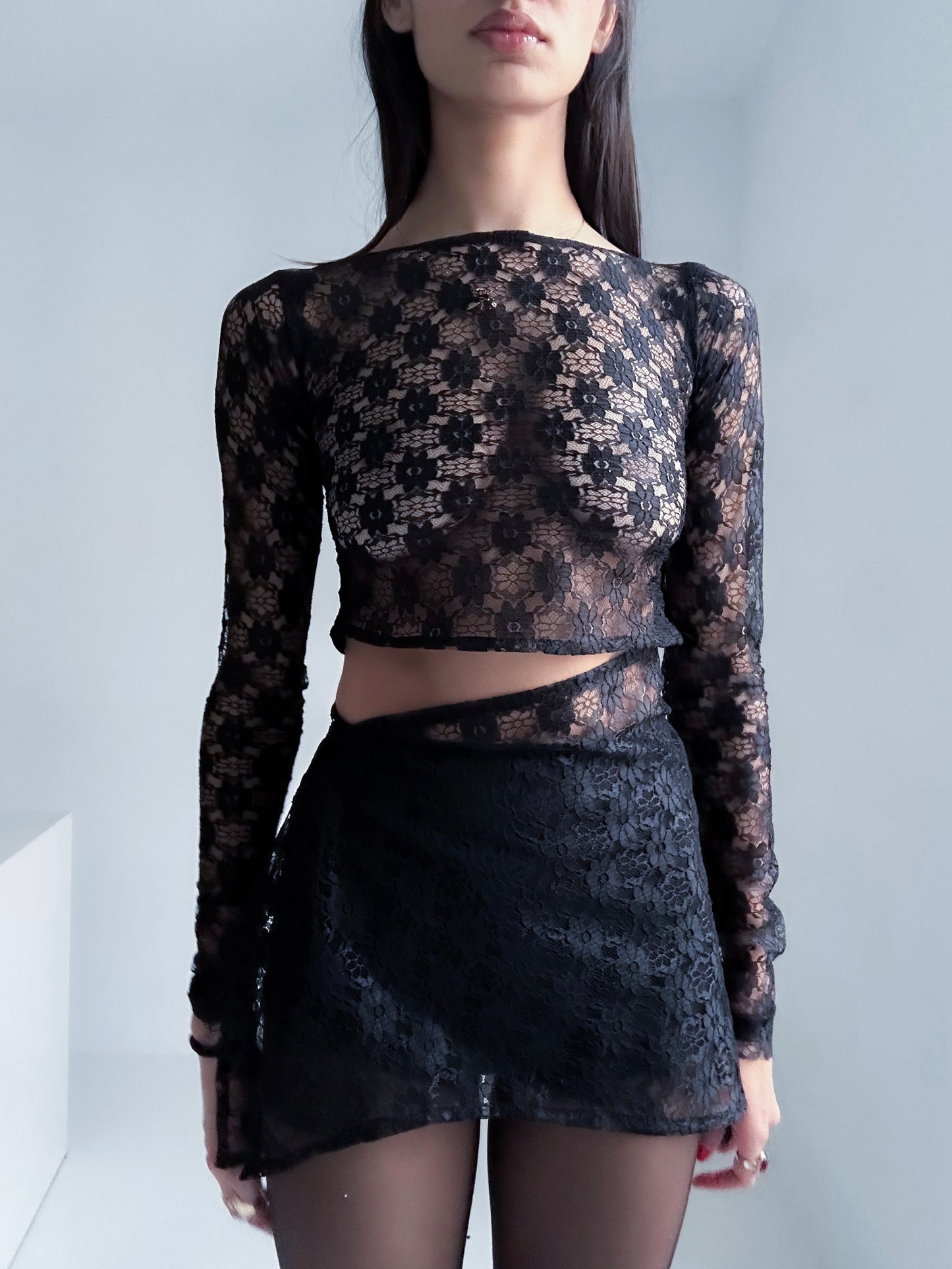 Ensemble en dentelle noir