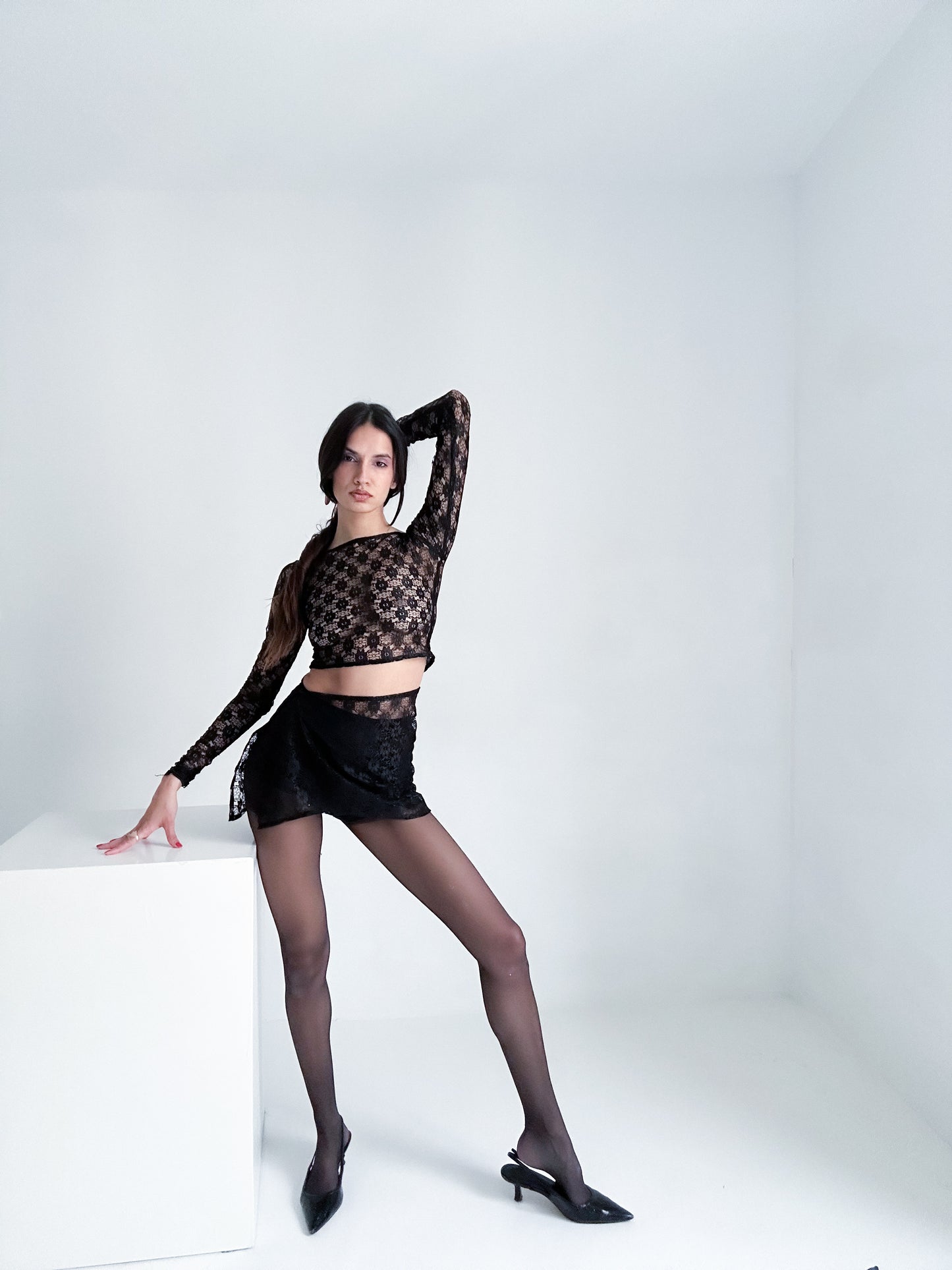 Ensemble en dentelle noir