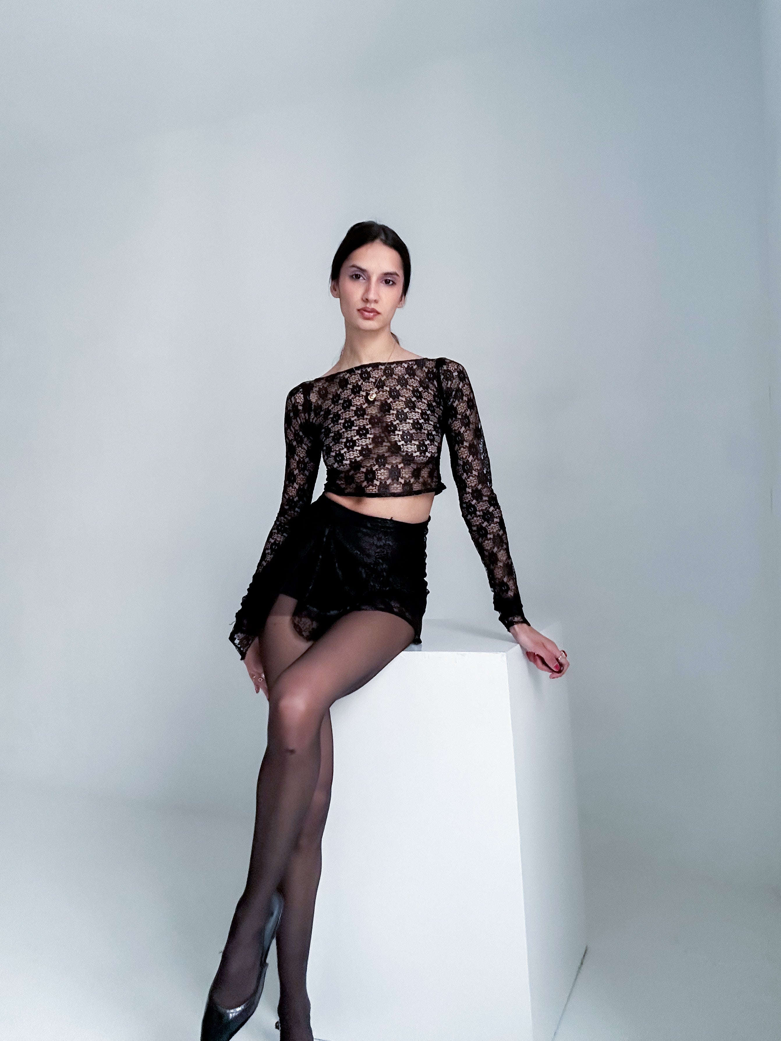 Ensemble en dentelle noir