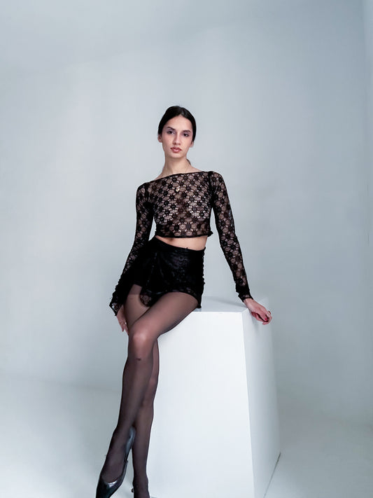 Ensemble en dentelle noir