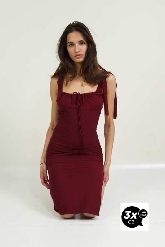 La robe VICTORIA BORDEAUX